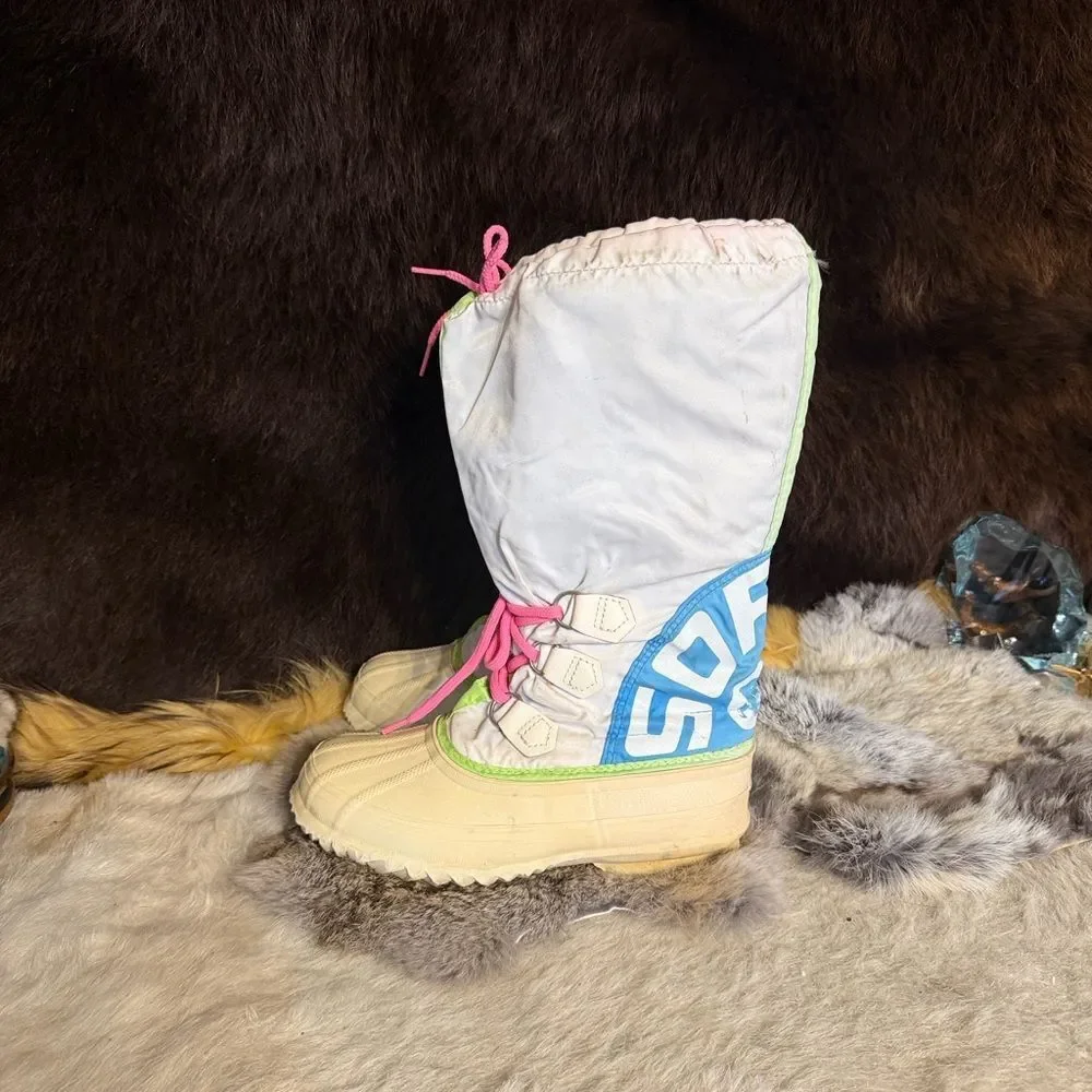 Vintage Sorel Multicolor Winter Boots 7.5 (6028) these boots are 🔥